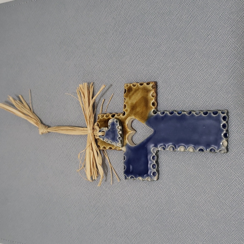 New Beautiful Ceramic Wall Hanging Cross